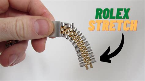 modern rolex bracelet stretch|how to remove stretch from rolex.